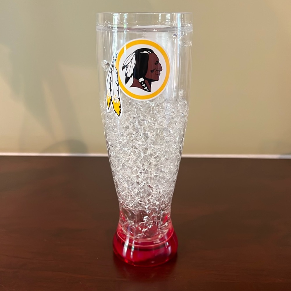 Washington Redskins freezer beer glass.